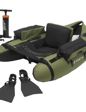 Fish Hunter Combo Set Belly Boat Green / Black One Size unisex - Kinetic - FashionsVida