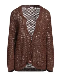 Strickjacke Damen Braun M Damen