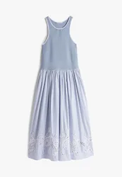 Abito BRODERIE ANGLAISE N/S LONG DRESS