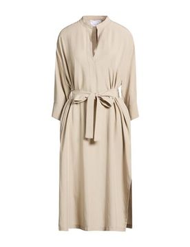 Midi-Kleid Damen Beige 34,36,38,40 Damen