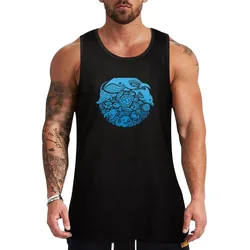 Aquatic Blues Tank Top Lightweight Basic Tank Top Cotton Casual Undershirt