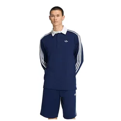 Polo à Manches Longues 3 Stripes Rugby Night Indigo M