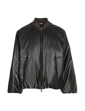 Doudoune aspect cuir POTENTE marron 34 - Max Mara - FashionsVida