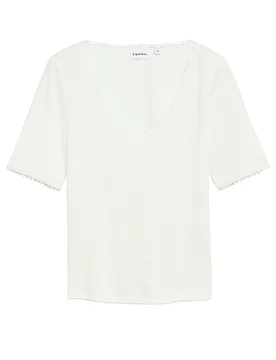 Comma Camiseta blanco 46 - Comma - FashionsVida