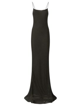 Thin Strap Square Neck Mermaid Dress with Deep Scoop Back