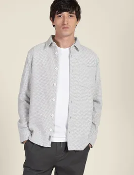 Mens Chevron Overshirt - - Size: S - Larsson & Co - FashionsVida