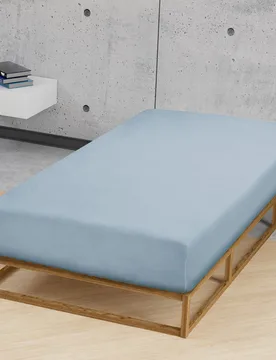 Feinjersey-Spannbetttuch taubenblau, 1x 60x120 cm - 70x140 cm - Biberna - FashionsVida