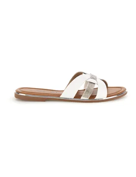 Ciabatte bianche con fasce incrociate 14217 36 - FUN BEACH - FashionsVida