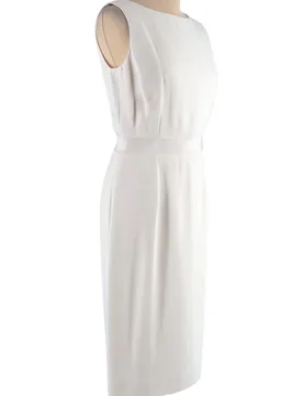 Cream Sleeveless Midi Dress - Dior - FashionsVida