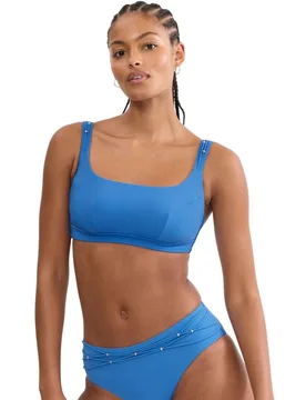 Top de bikini sin aro y sin relleno con tirantes ajutsables y cierre trasero - Triumph - FashionsVida
