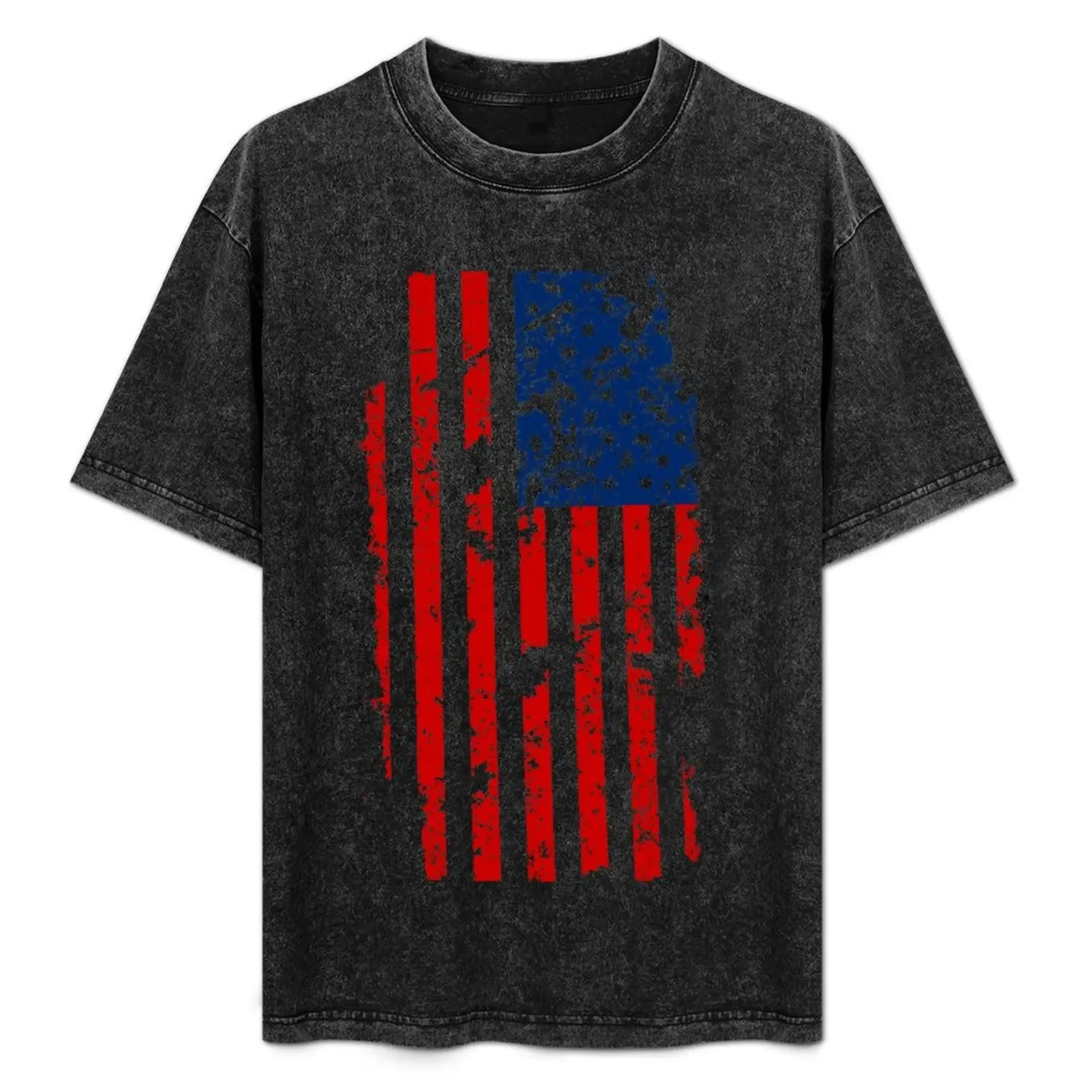 Distressed American Flag 1 T-Shirt Basic Solid Color Short Sleeve T-Shirt - Aliexpress - FashionsVida