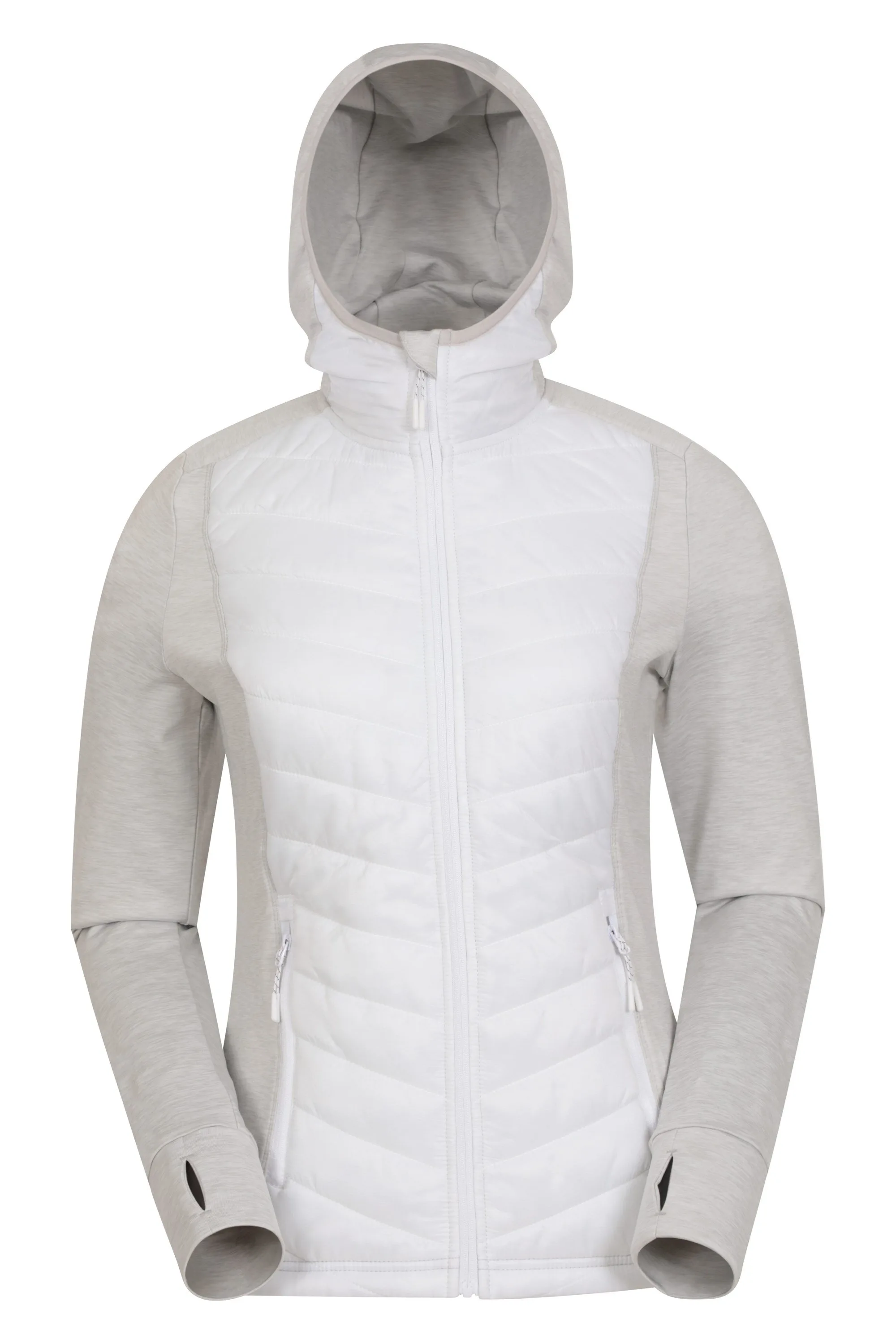 Action Packed Womens Padded Jacket - White - White - Size: 4 - Mountain Warehouse - FashionsVida