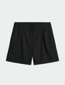 Pantaloncini a righe - nero
