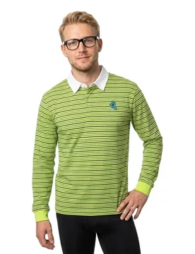 Polo à Manches Longues Mini Hand Matcha Stripe L - Santa Cruz - FashionsVida