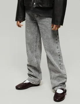 JEANS NOOS ROSE STRASS RAGAZZA 140 - Name it - FashionsVida
