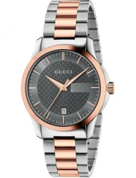 Ya126446 Mens Watch - Rose Gold - Gucci - FashionsVida