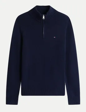 Strickpullover mit Half-Zip Blau XL - Tommy hilfiger - FashionsVida