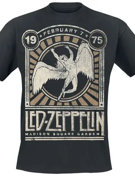 T-Shirt - Madison Square Garden 1975 - S bis 4XL - Größe 3XL - schwarz - Lizenziertes Merchandise! - Unisex - unisex - Led Zeppelin - FashionsVida