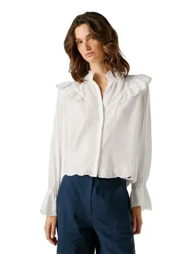 Blusa A Maniche Lunghe Bella White M