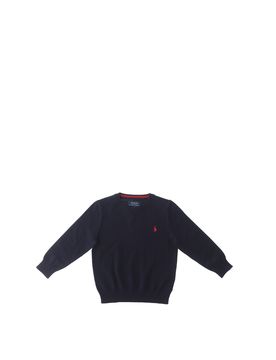 Maglione in cotone POLO BOYS BLU NOTTE 2