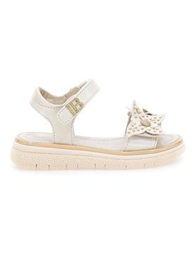 Sandali bianchi con fiori e strappo 96129493 28