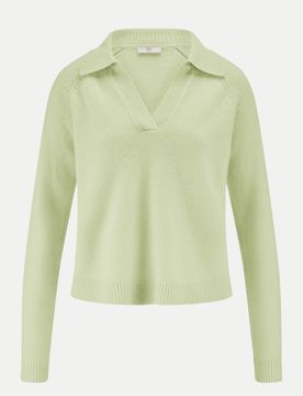 Pullover mit V-Ausschnitt Grün M