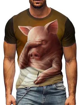 Men's High-Definition Pattern 3D Printed Short-Sleeve T-Shirt - Adult Summer Style, High-Quality Printing - Aliexpress - FashionsVida
