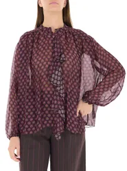 Blusa misto viscosa MARRONE S