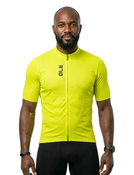 Maglia A Maniche Corte Pragma Color Block Yellow Fluo - Ale - FashionsVida