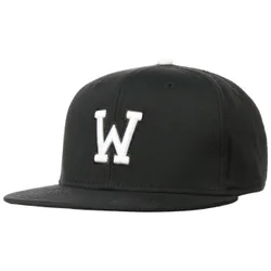 W Letter Snapback Cap - black - Size: One Size