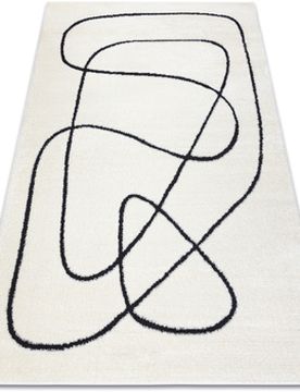Teppiche Modern Teppich Mode 8377 Abstraktion Creme / 80x150 Cm 80x150 Cm