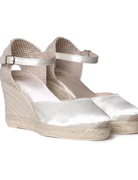 Pons Espadrilles Compensées Audrey Off White EU 42