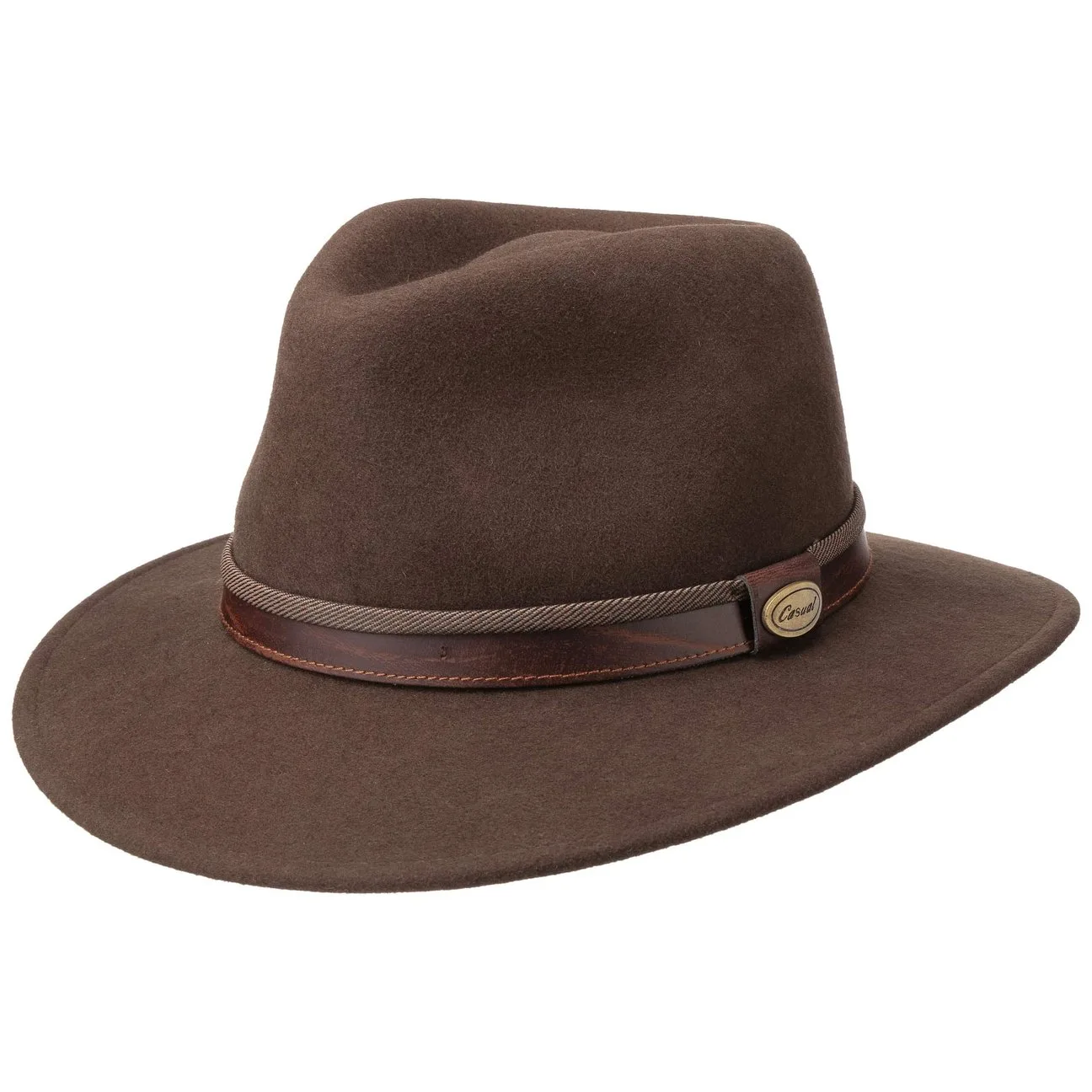 Topo Traveller Wool Felt Hat by - brown - Size: 58 cm - Lierys - FashionsVida