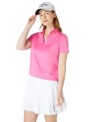Polo Waist Length Mesh Detail, pink xs