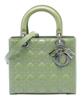 Medium Patent Cannage Lady Dior - Dior - FashionsVida