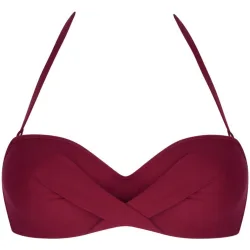 Top de bikini bandeau liso