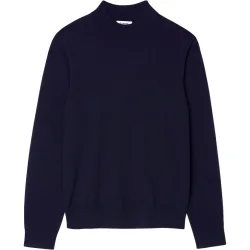 Jersey de hombre en lana con cuello alto y manga larga