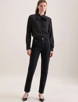 Mom- Fit Jeans High Waist mit Stretchanteil Grau 44 - Seidensticker.com - FashionsVida