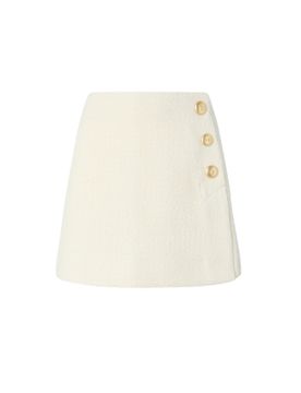 Gonne casual donna - flan gonna tweed fantasia - bianco
