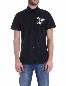 Camicia con Double Question Mark nera