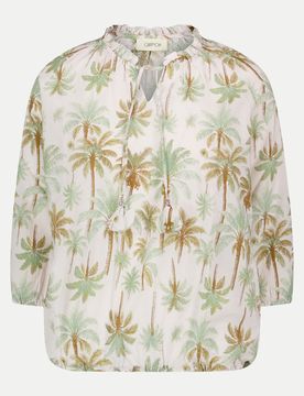 Blusenshirt mit Palmenmuster Mehrfarbig 38