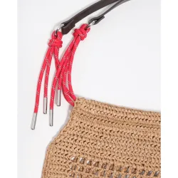 Bolso de hombro pequeño con logo bordado