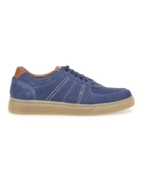 Scarpe Stringate Blu In Vera Pelle 2421 43