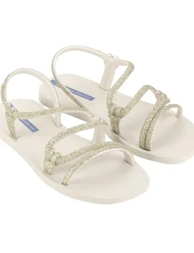 Solar Glow Sand Sandals Beige / Glitter / Blue UK 8 Women - Ipanema - FashionsVida
