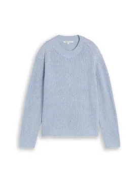 Knit mouline crew-neck female