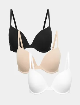 Pk Cotton Rich Wired Push-Up Bras A-E Opaline Mix female - M&S - FashionsVida