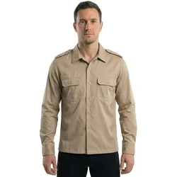 Chemise à Manches Longues Us Beige S