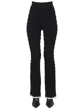 High-waisted Monogram Flared Trousers