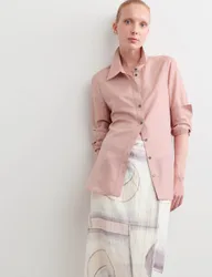 Lyocell Rich Shirt with Silk and Wool Lilac female