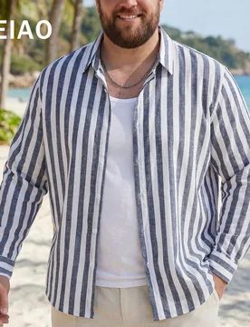 Camisa de manga larga con botones, estilo casual de playa, inspirada en monedas vintage, de talla grande para hombres, de estilo versátil para todas - Shein - FashionsVida